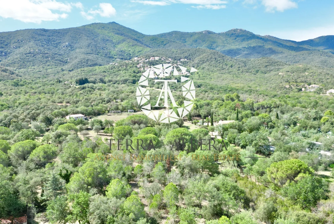 Beau terrain constructible avec vue sur les Albères à Laroque des Albères 