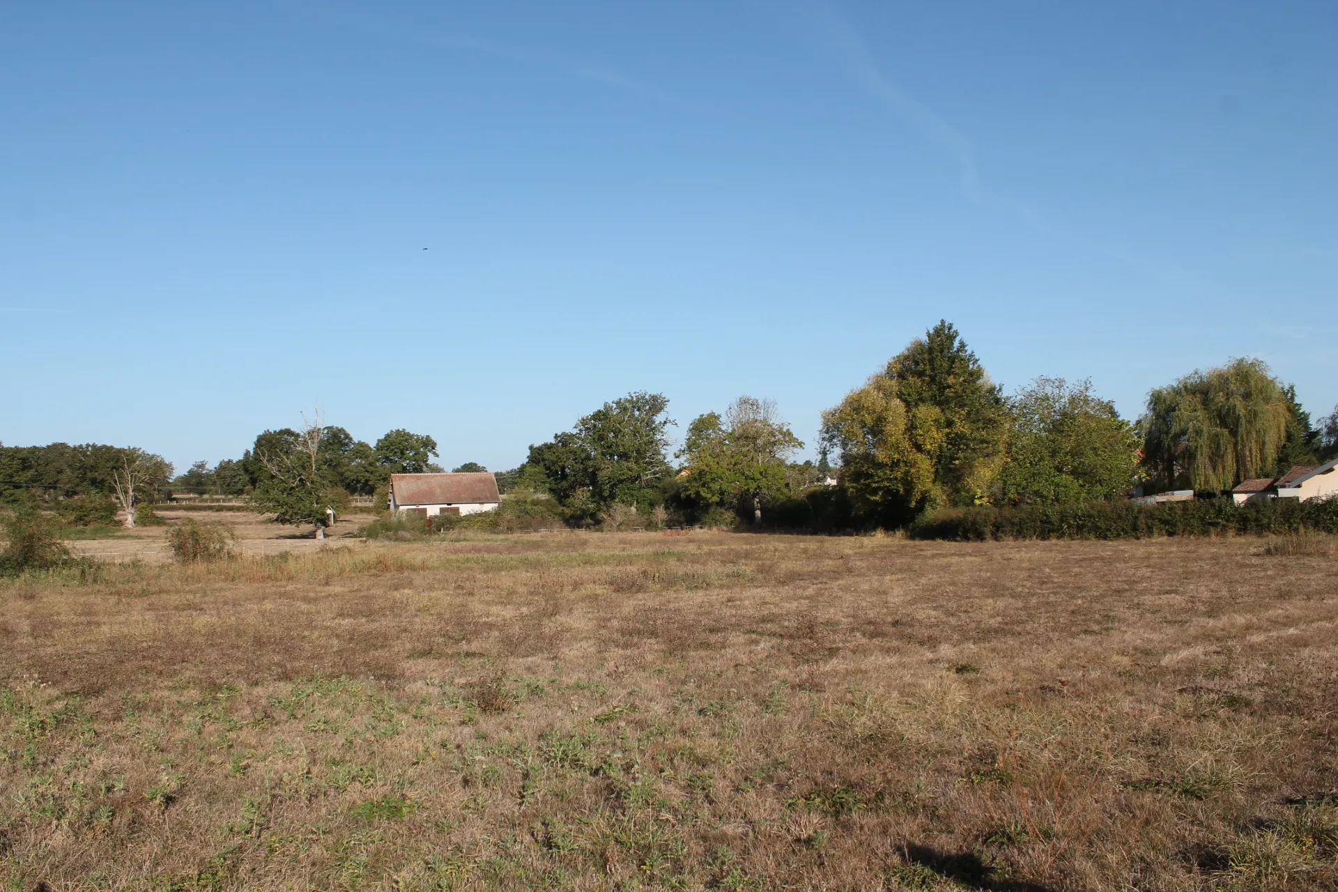 Petite fermette à la sortie du village sur 8050 m2 de terrain constructible. 