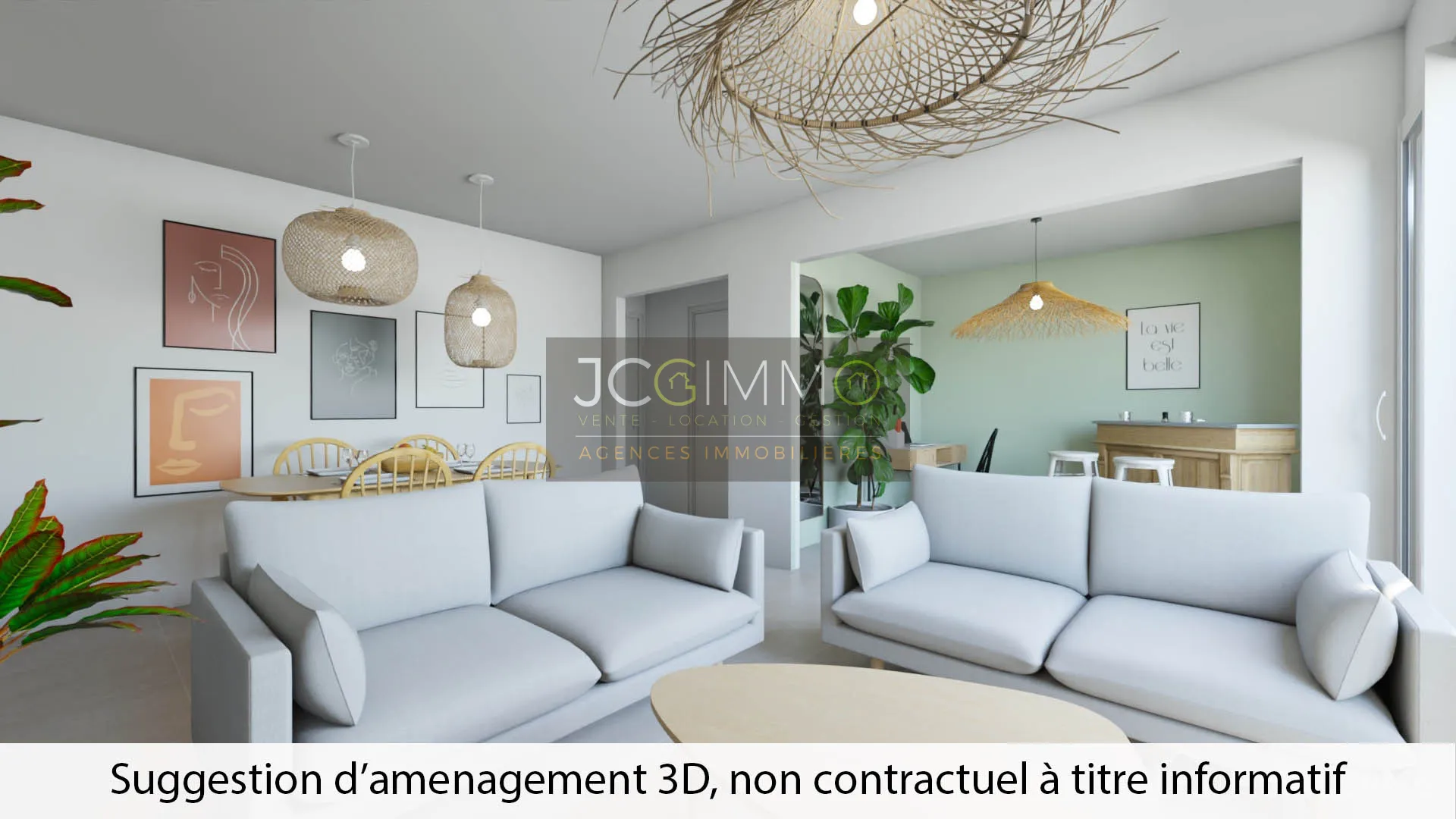 F4 de 75m2 Lumineux SUD - TERRASSE - PARKING - Résidence sécurisée 