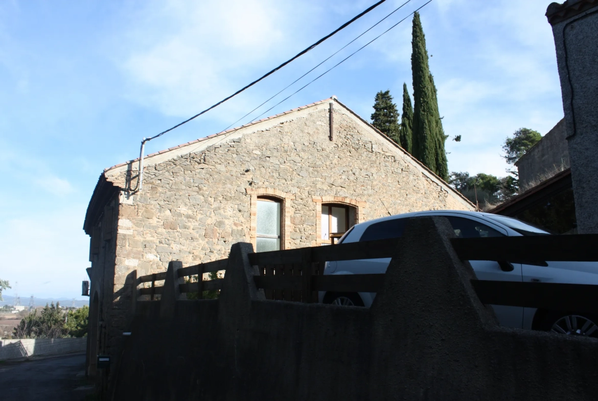 Maison à vendre au cœur d'un village des Corbières avec terrasse et immense garage 