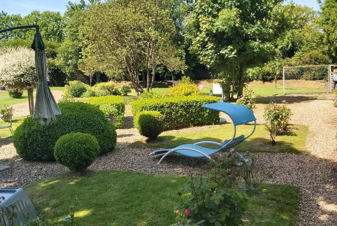 Longère Normande avec piscine à Livarot 