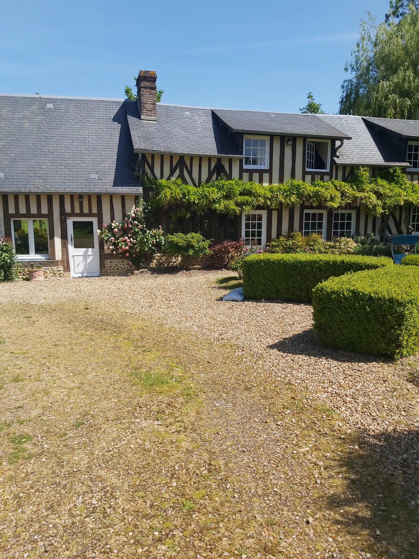 Longère Normande avec piscine à Livarot 