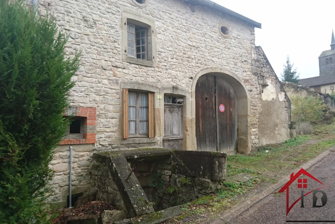 Maison de village F6 avec maison à rénover sur un terrain de 718m2 à Villars st marcellin 