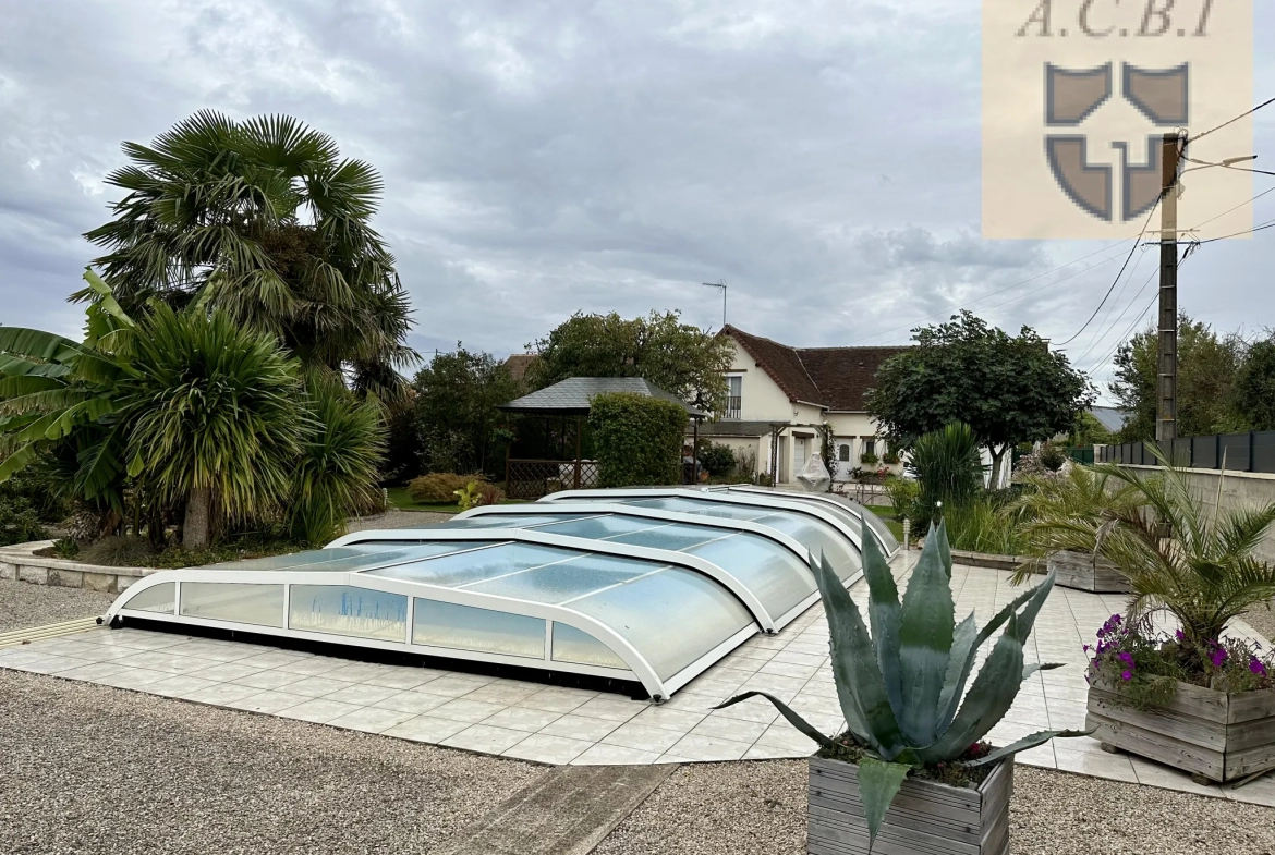 Maison familiale avec piscine chauffée à 20 min de Vendôme 