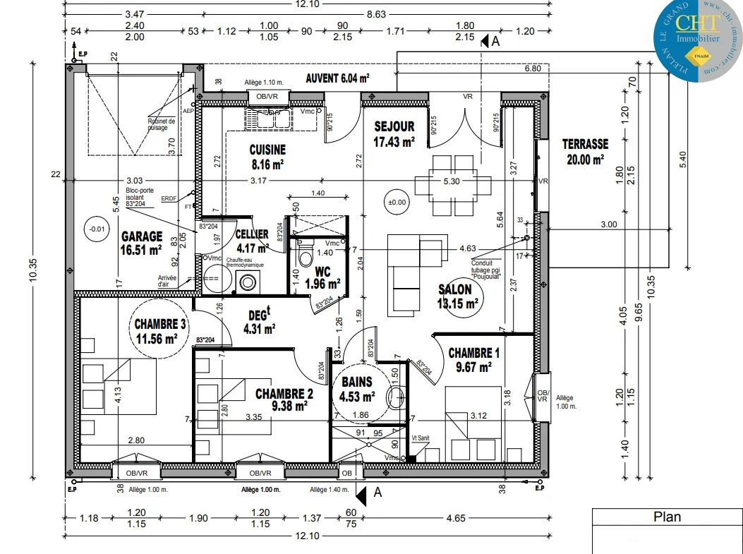 Maison récente à vendre à AUGAN - 84m2 - 3 chambres 