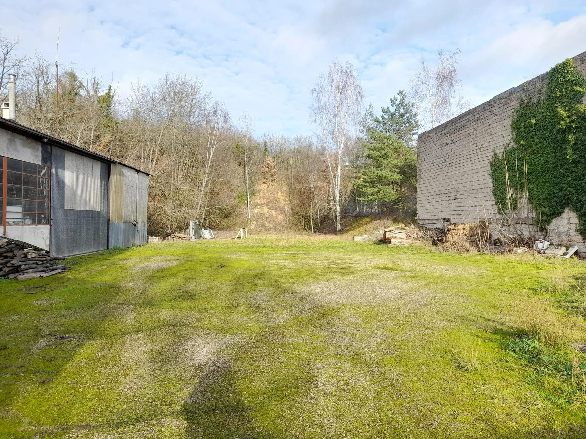 Hangar de 300 m2 et maison de village à Villeneuve la Guyard 