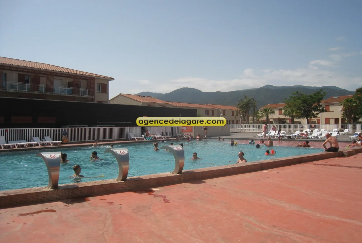 Appartement d'angle avec piscine chauffée à Argeles sur mer 