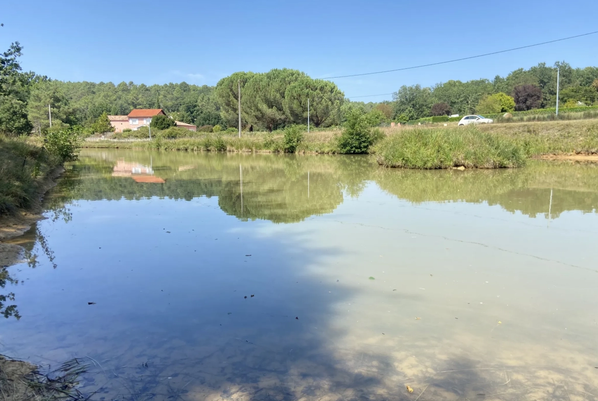 Terrain de loisirs avec lac à Fumel 