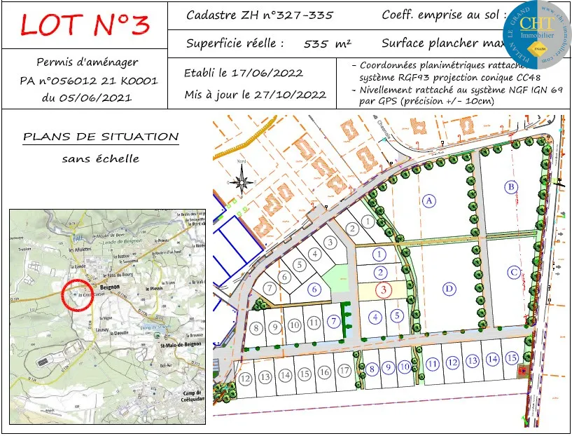 Terrain Constructible de 535m2 à Beignon avec Vue sur Brocéliande 