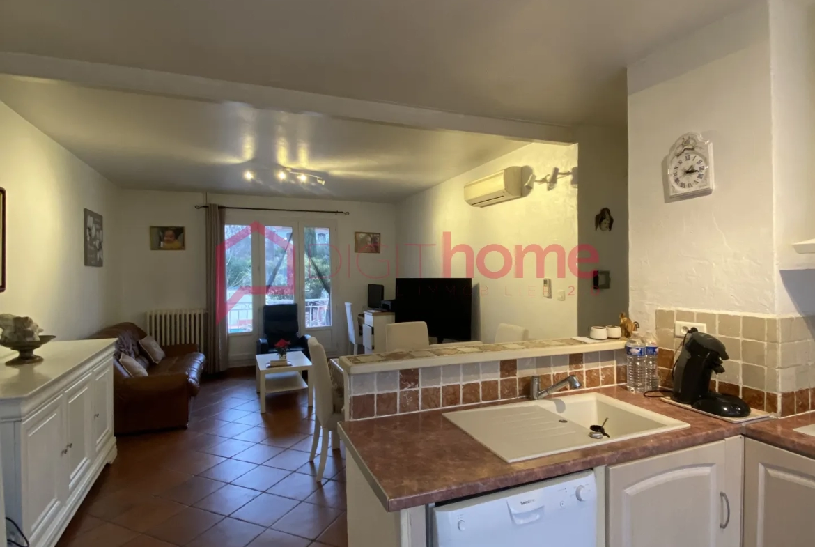 Appartement haut de villa T3 avec garage et jardin de 100 m2 à La Seyne sur Mer 