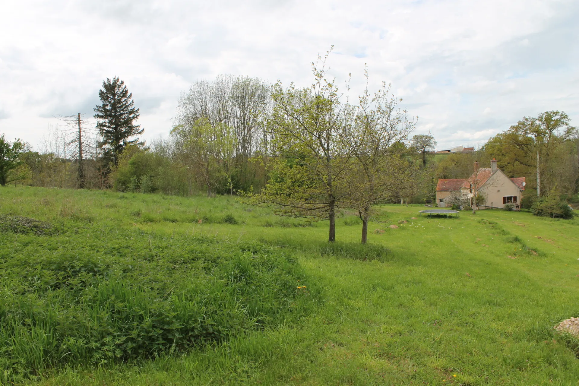 Saint Maur (18) - Fermette rénovée avec bungalow et grande grange sur 4,7 hectares. 