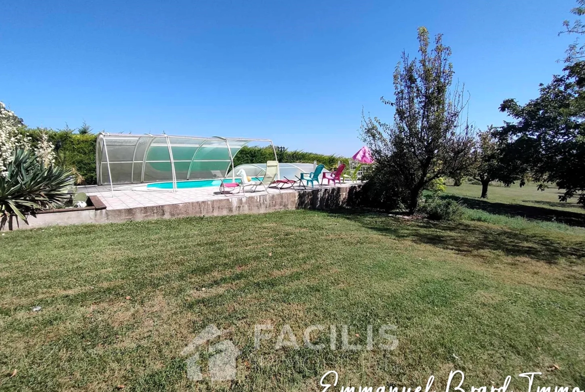 Maison familiale avec piscine à Naintré 