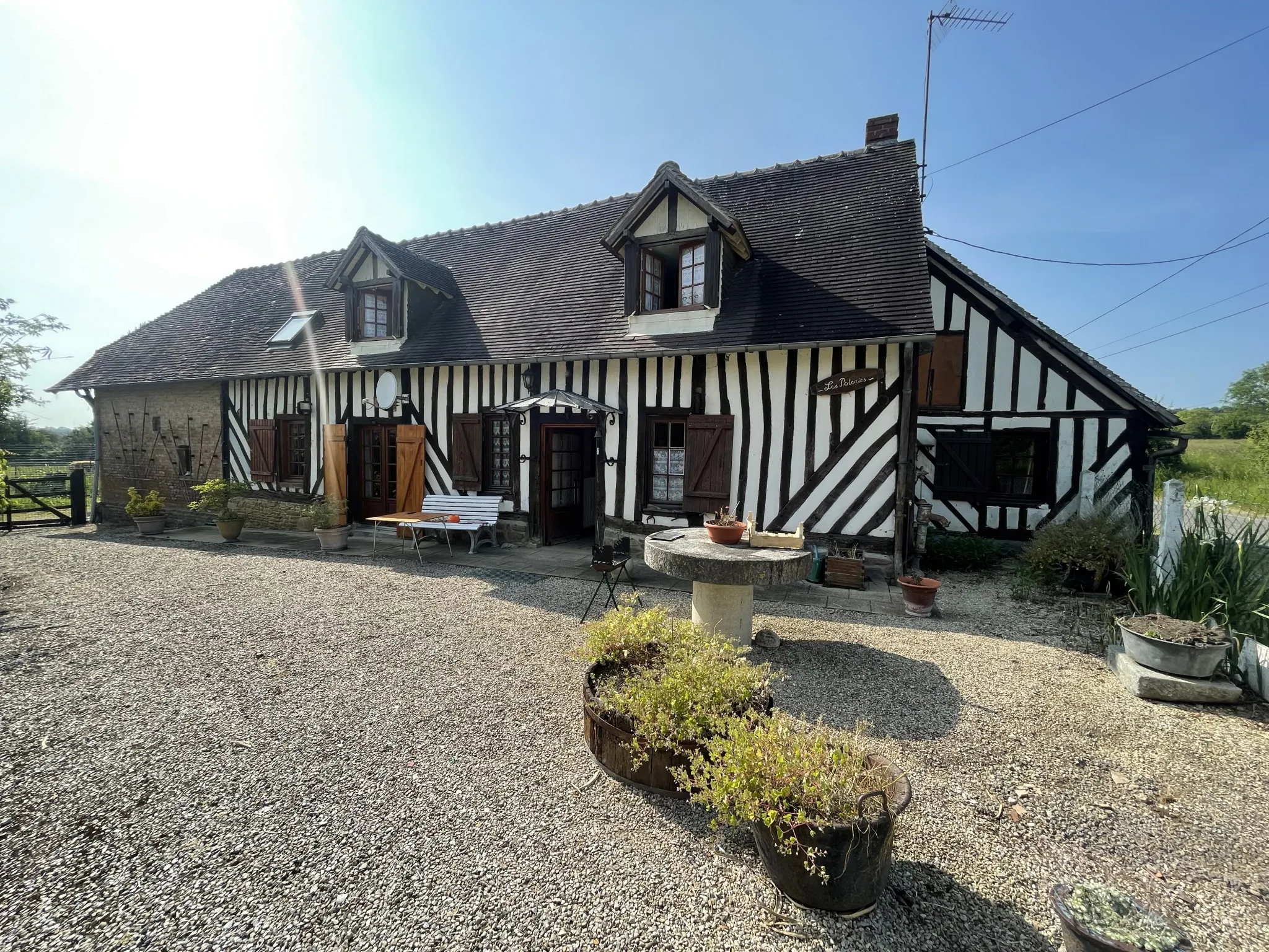 Maison normande à Vieux pont en auge 