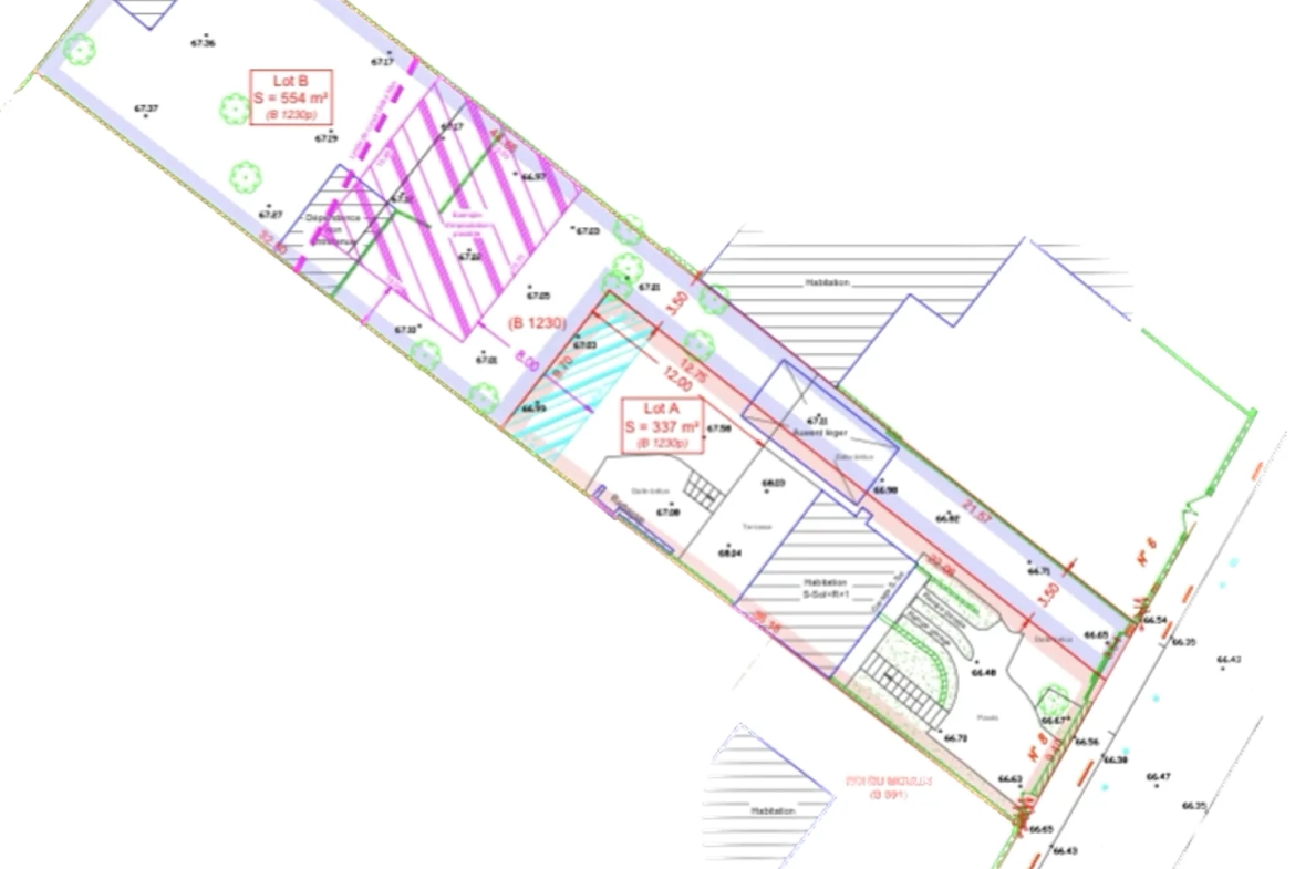 Terrain constructible de 554m2 à Coubron 