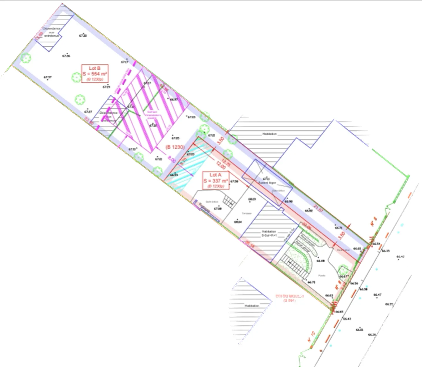 Terrain constructible de 554m2 à Coubron 