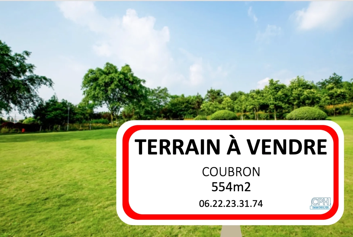 Terrain constructible de 554m2 à Coubron 