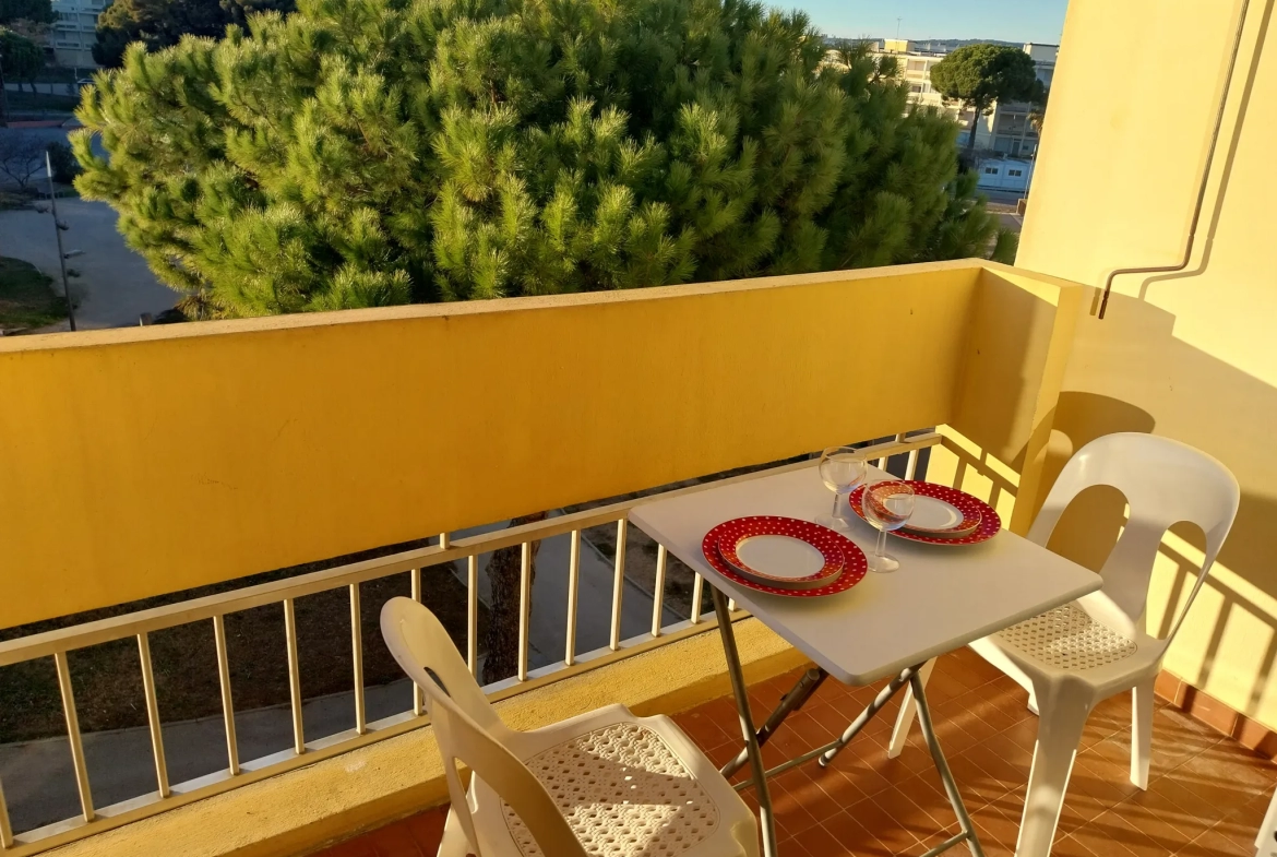 Appartement T1 avec vue sur le parc Charles de Gaulle à Balaruc les bains 