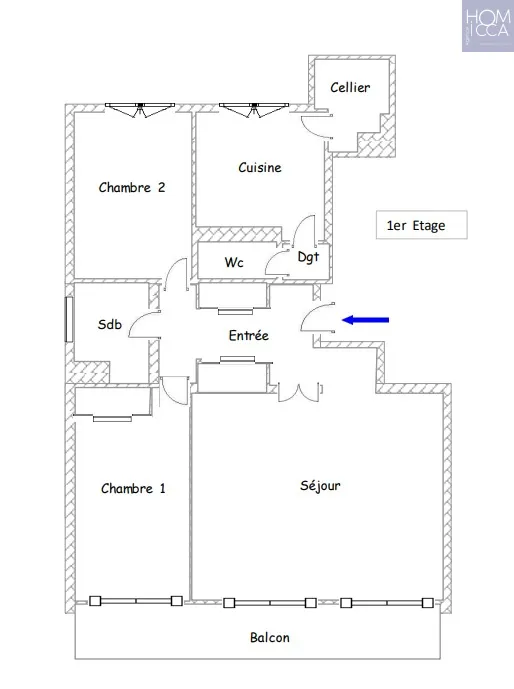 Appartement Type 3 avec Balcon Proche Gratte-Ciel - Villeurbanne 