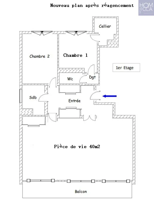 Appartement Type 3 avec Balcon Proche Gratte-Ciel - Villeurbanne 