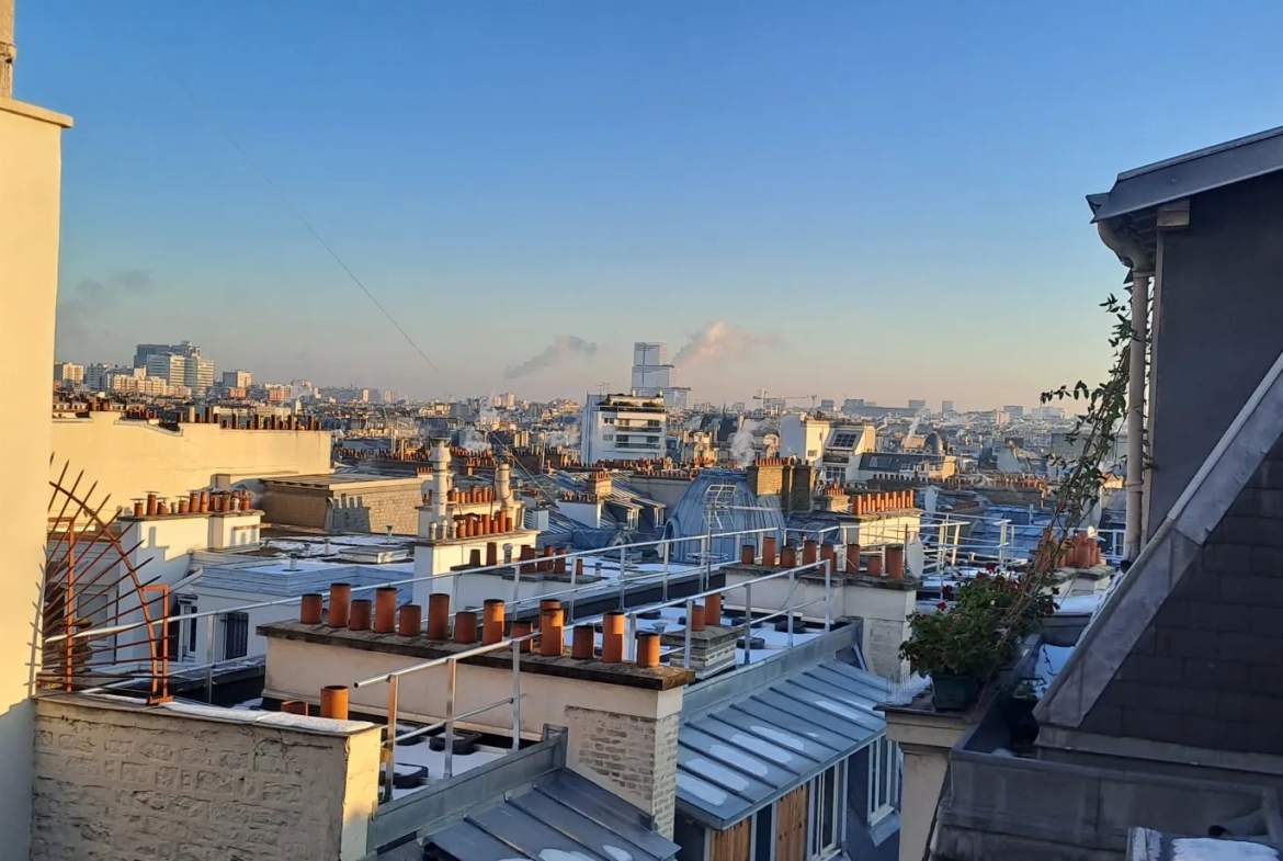 Studette avec vue sur les toits de Paris - Quartier Ternes 