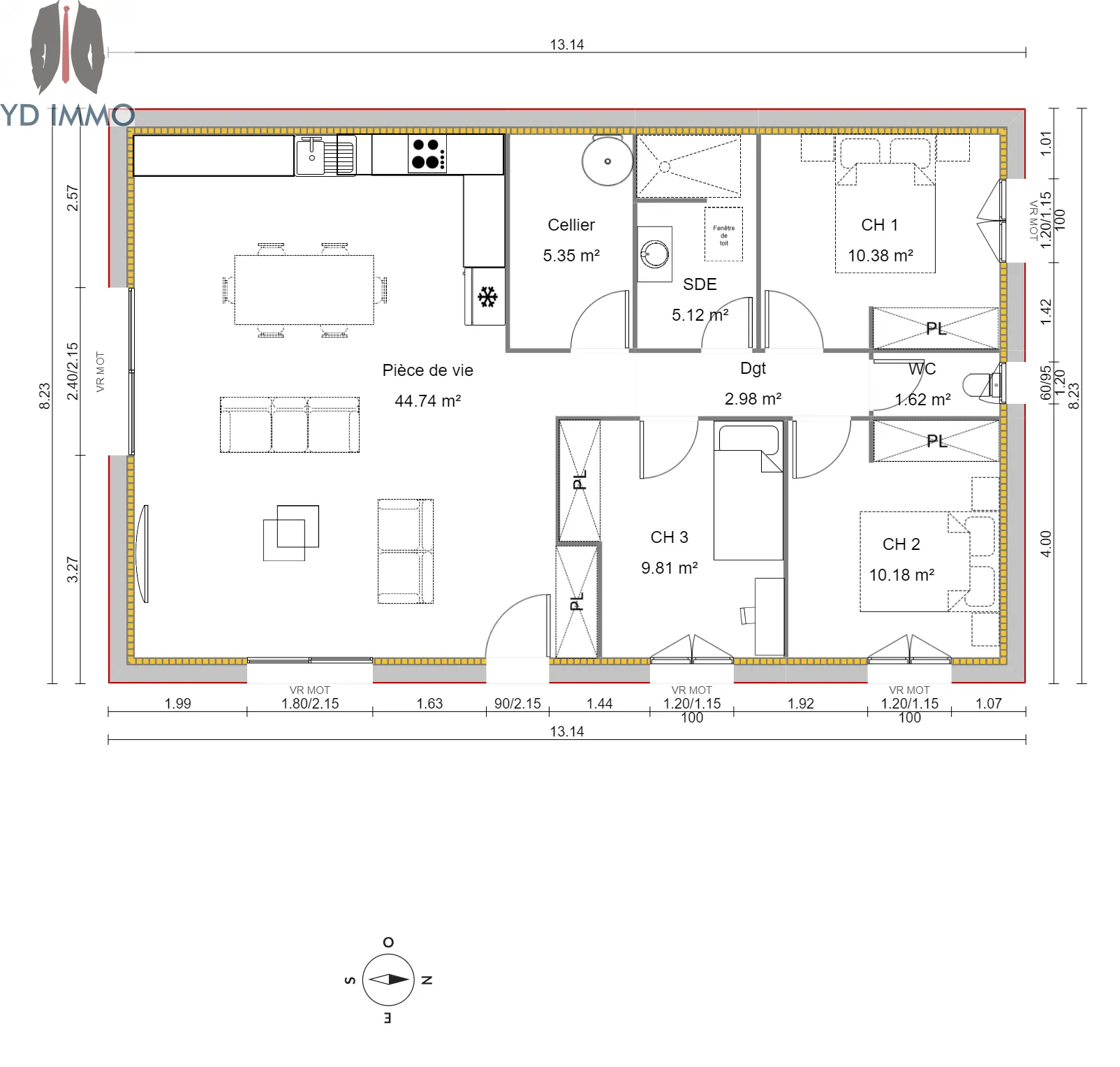 Terrain 432 m2 Bouscaut, Cadaujac 