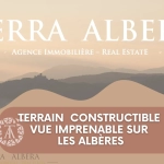 Beau terrain constructible à Sorede avec vue sur Albères