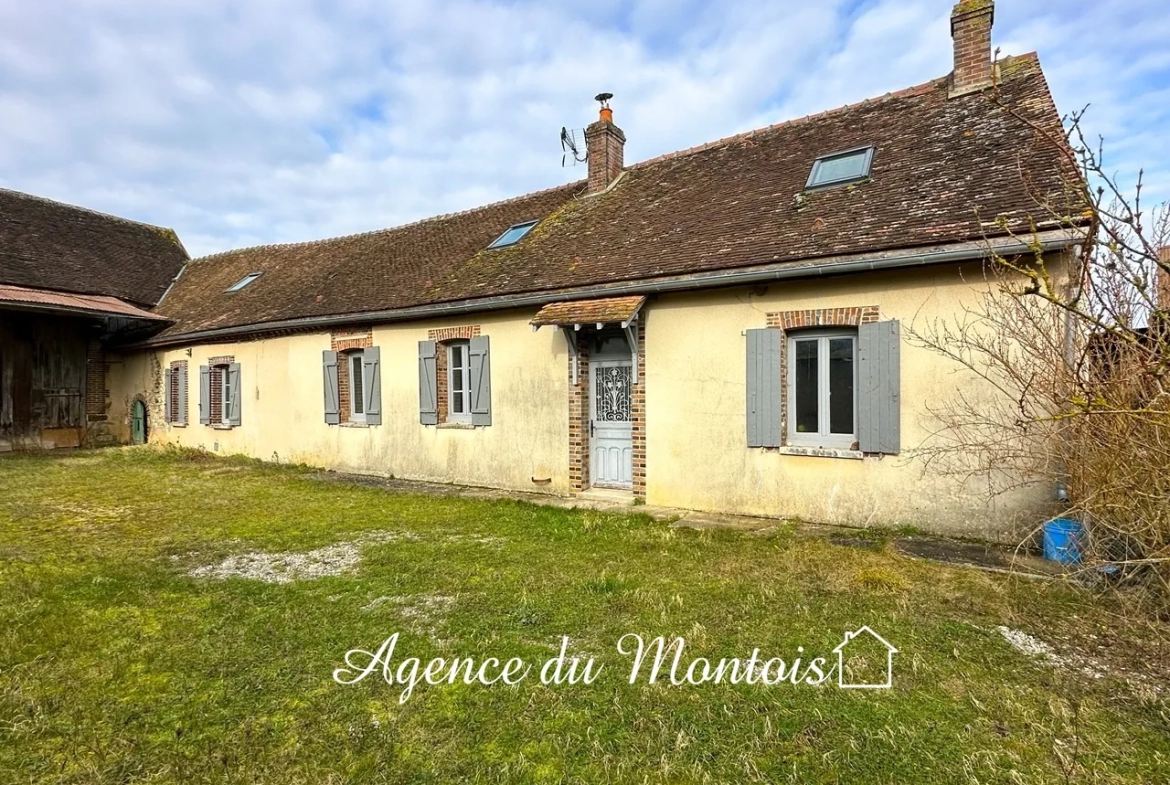 Fermette rénovée à Sergines avec jardin clos 