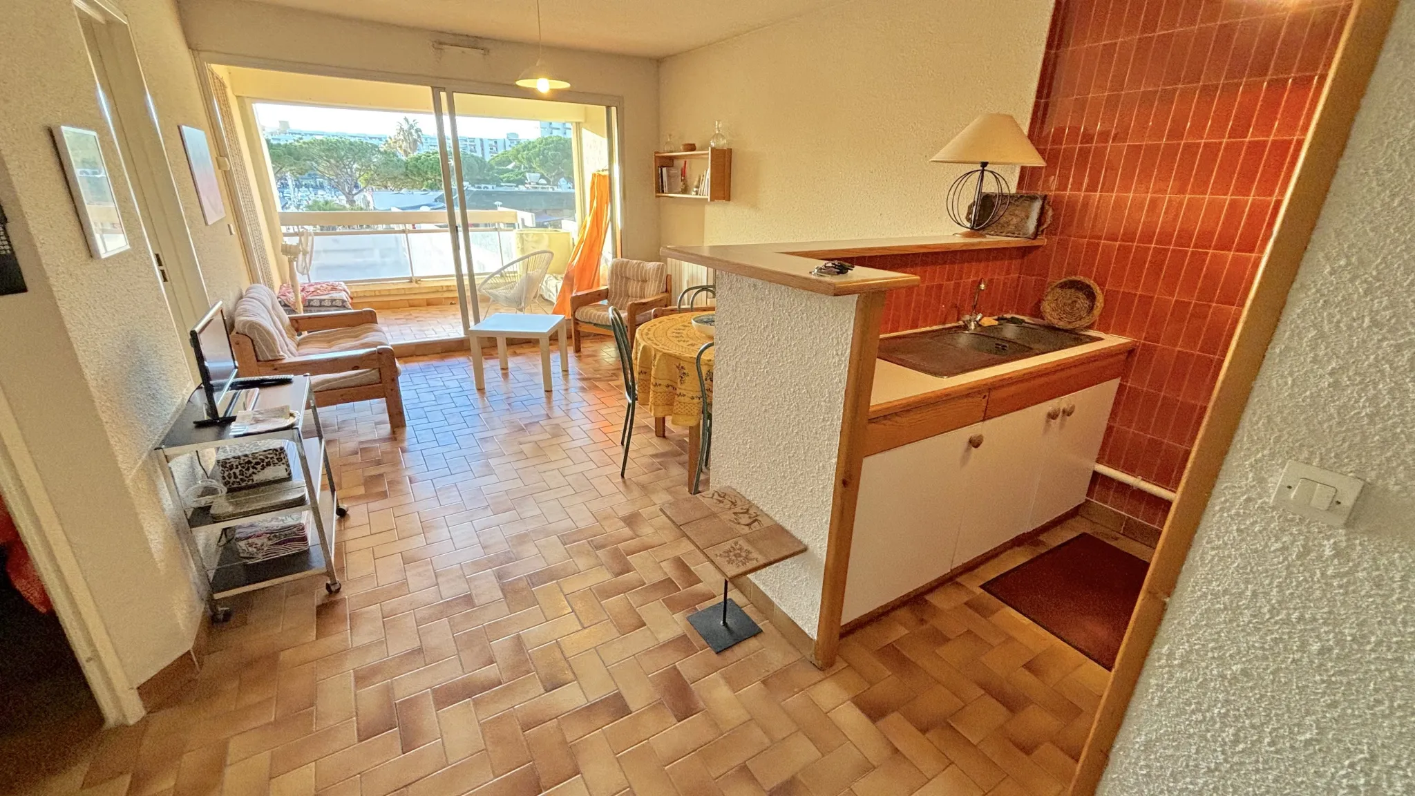 Appartement F2 Cabine avec Terrasse et Vue Port à Carnon-Plage 