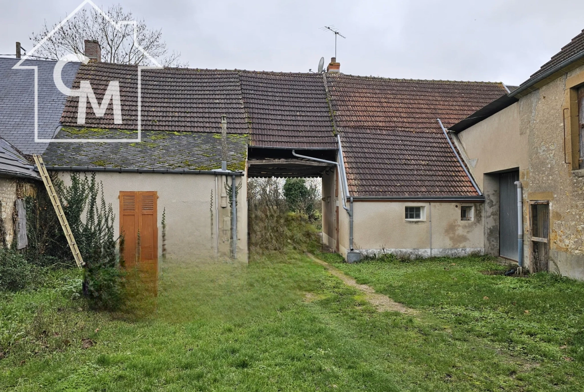 Ensemble immobilier avec cour et jardin à Baugy 