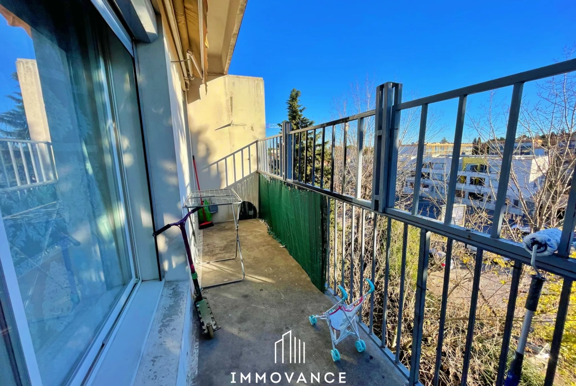 Appartement T4 de 75m2 avec balcon à Alco, Montpellier 