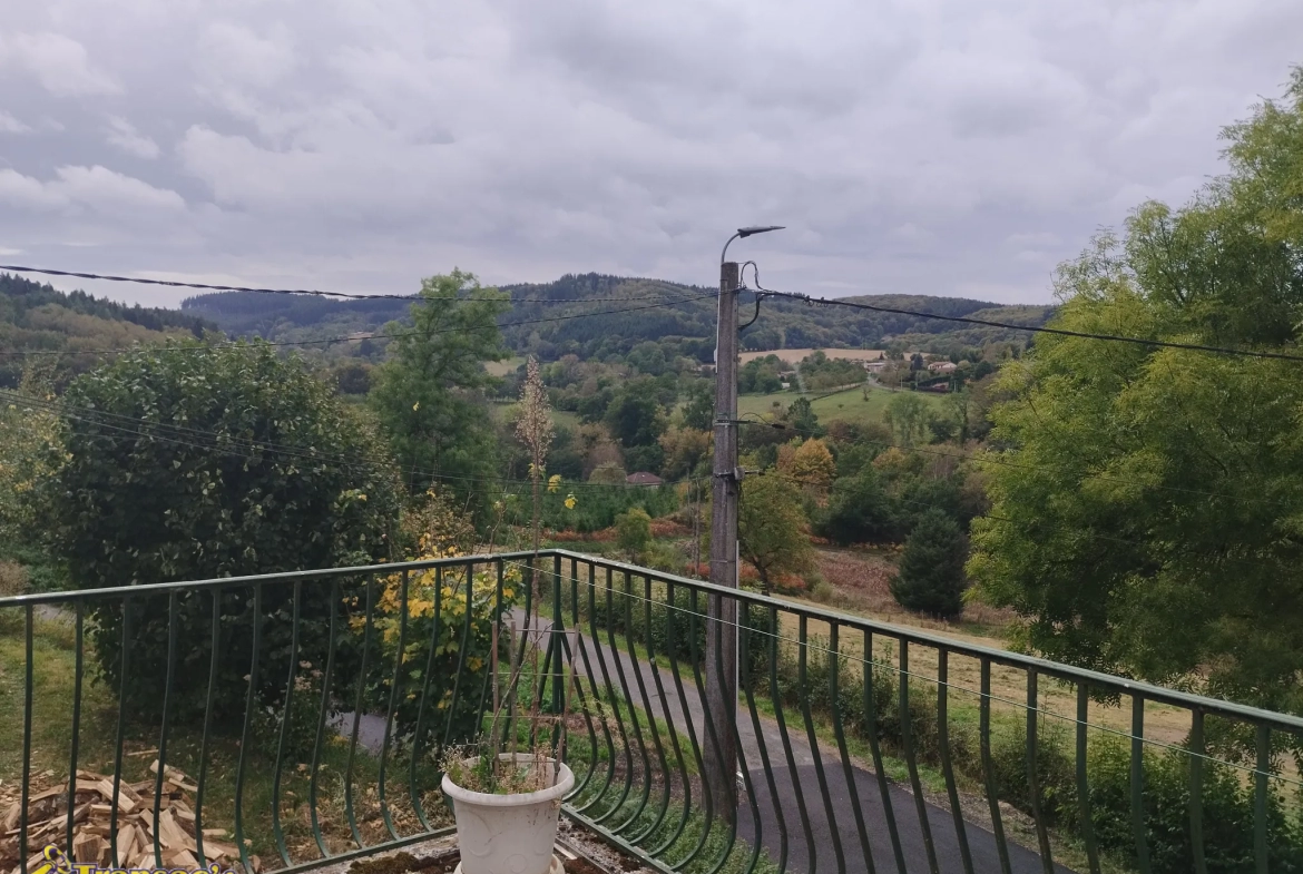 Maison de village F4 avec terrasse et grange à Celles sur Durolle 