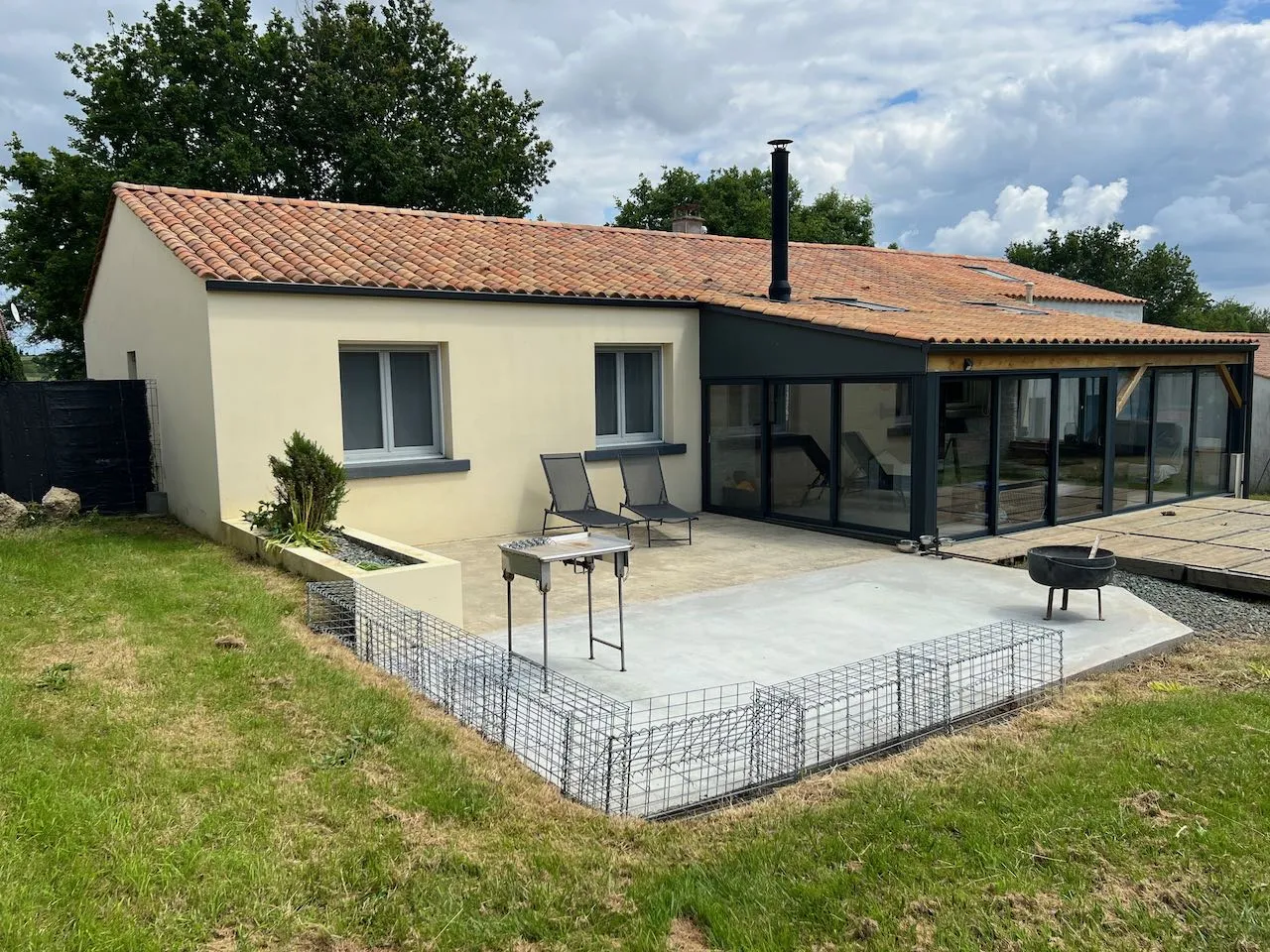 Maison Moderne de Plain-Pied avec Véranda à St Martin Lars en Ste Hermine 