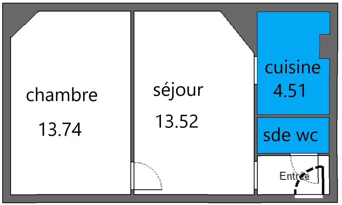 Appartement de 35.2m2 au centre ville de Nogent Le Perreux-sur-Marne 