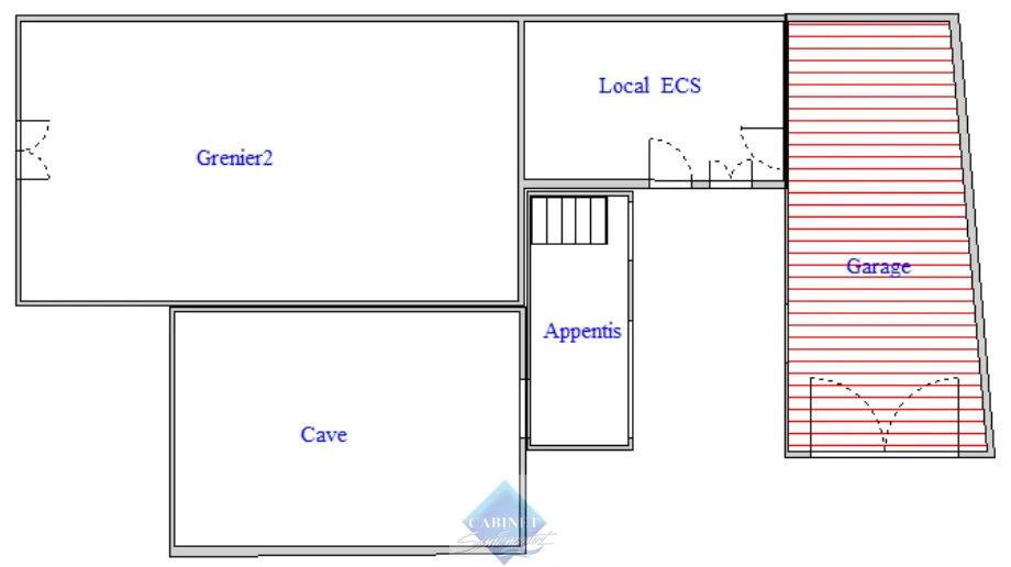 Maison de ville T5-110m2 avec cour et garage 