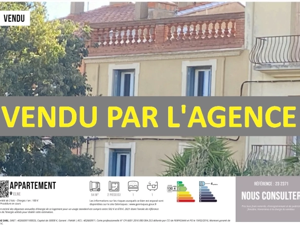 Appartement T3 Rénové au Dernier Étage au Sud de Perpignan