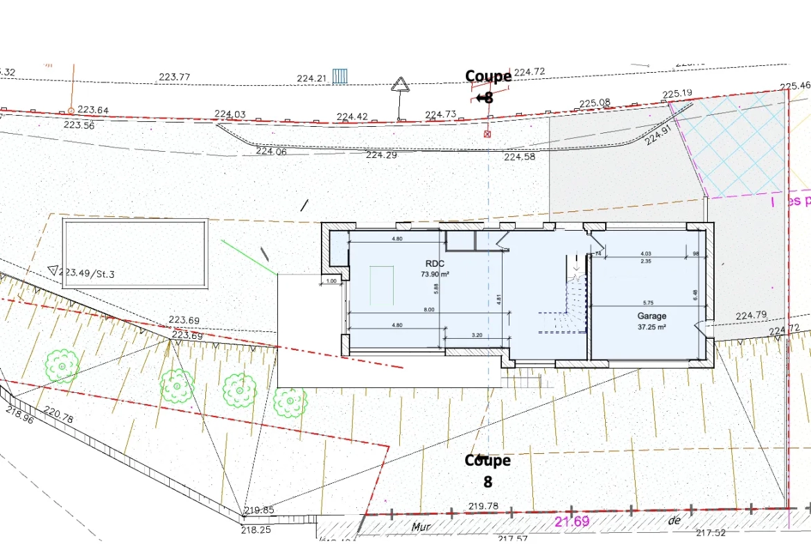 Terrain à bâtir de 718m2 à Rillieux-la-Pape 