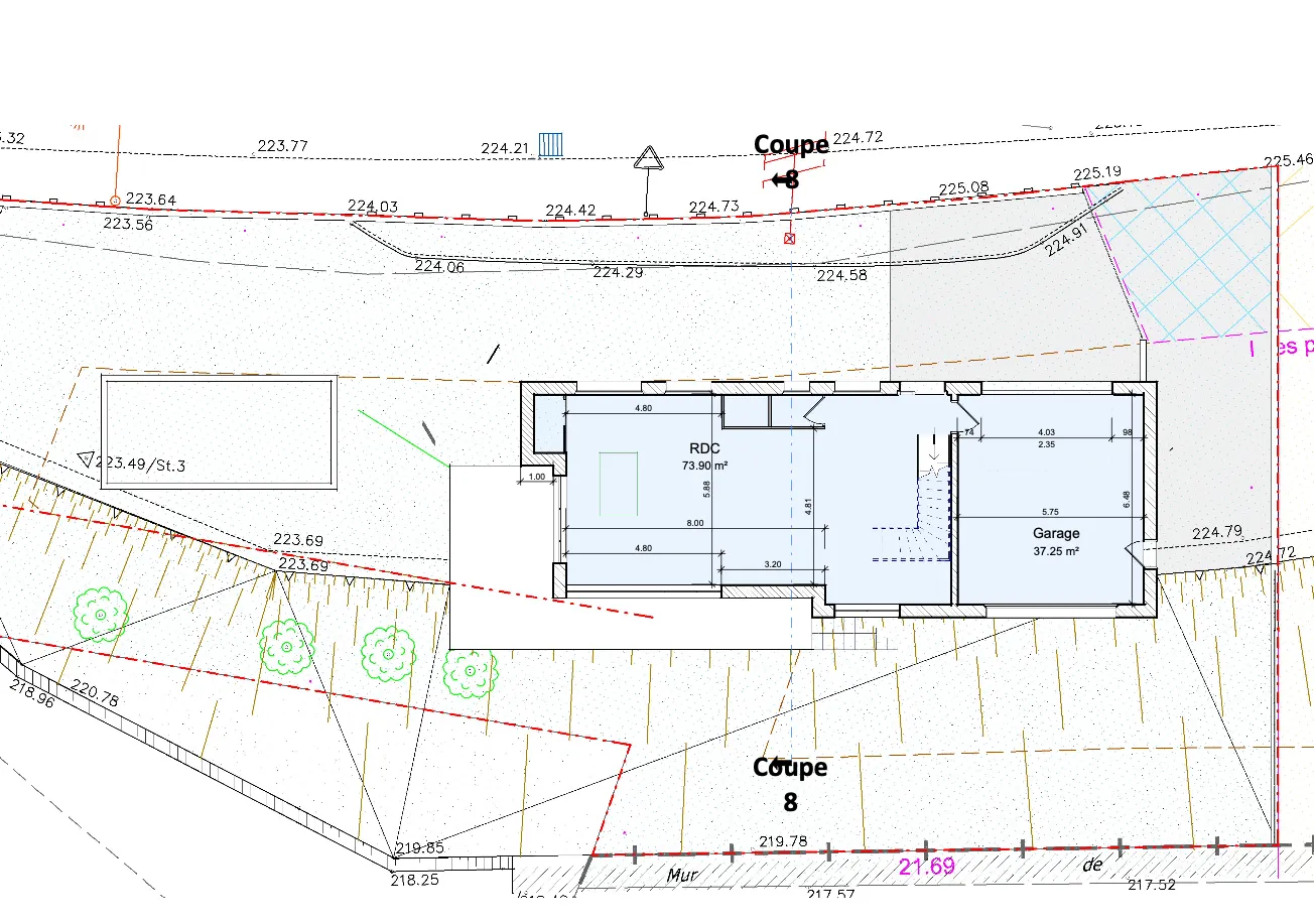 Terrain à bâtir de 718m2 à Rillieux-la-Pape 