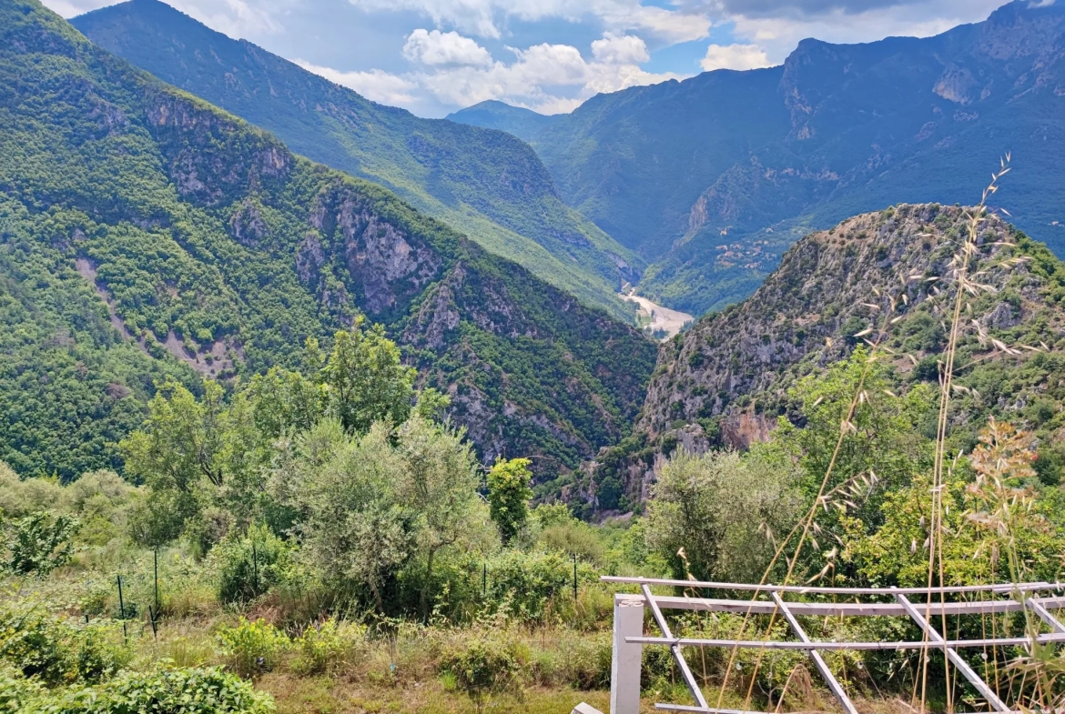 Propriété à Loda (Lantosque) avec vue panoramique sur la vallée 