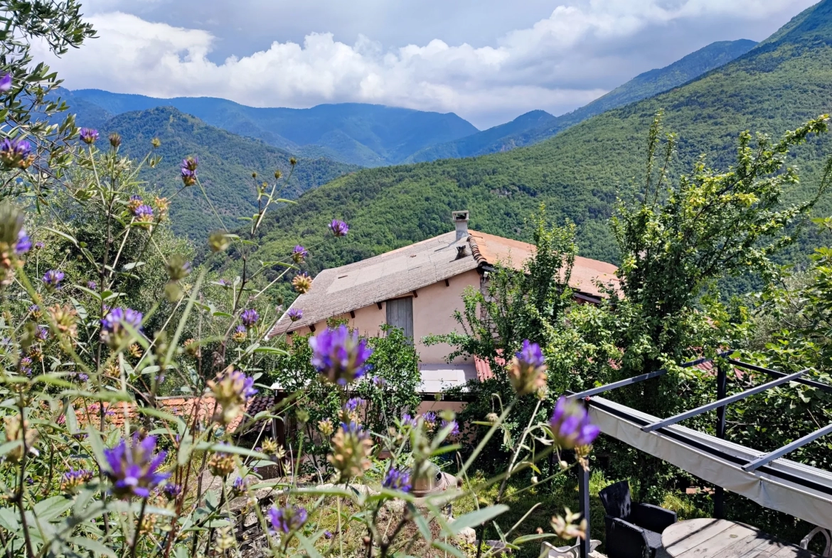 Propriété à Loda (Lantosque) avec vue panoramique sur la vallée 