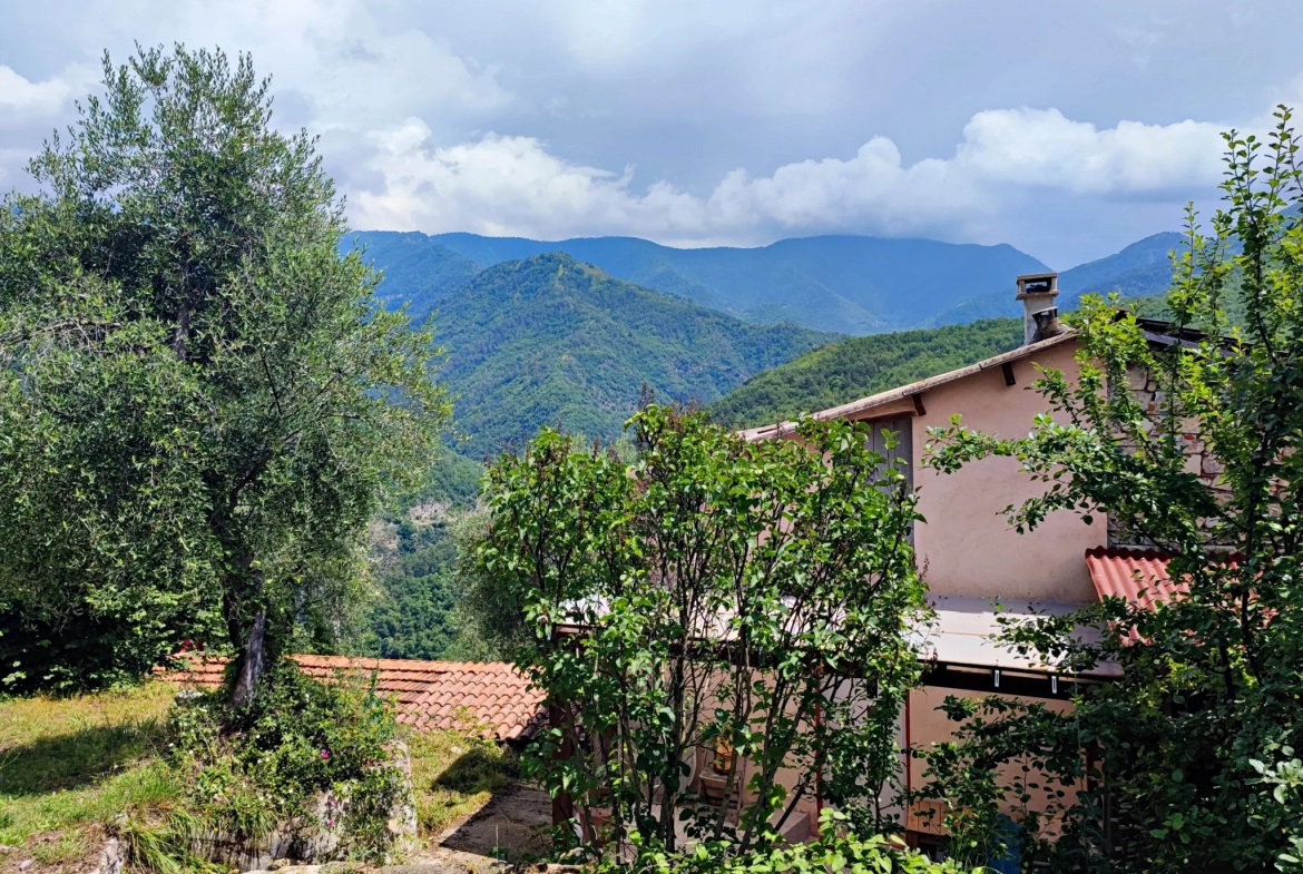 Propriété à Loda (Lantosque) avec vue panoramique sur la vallée 