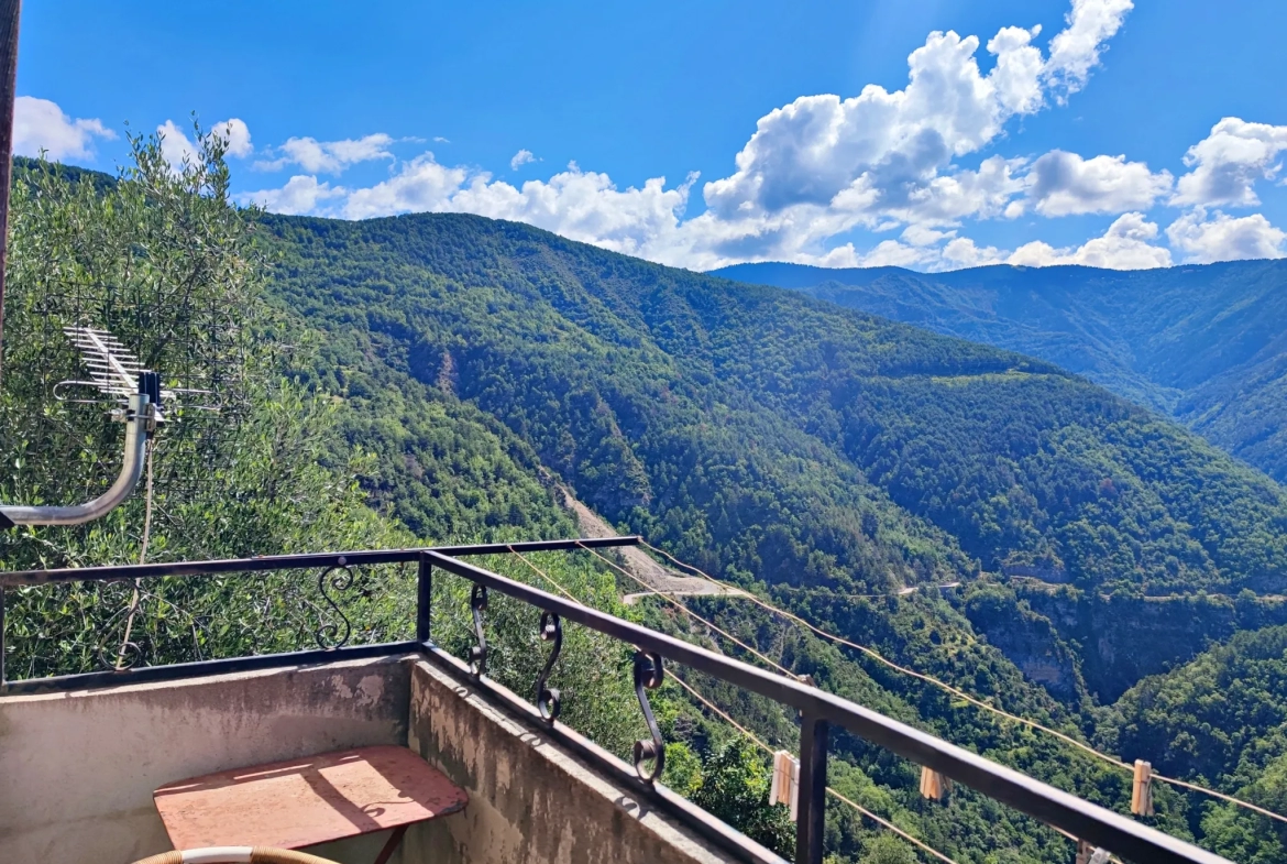 Propriété à Loda (Lantosque) avec vue panoramique sur la vallée 