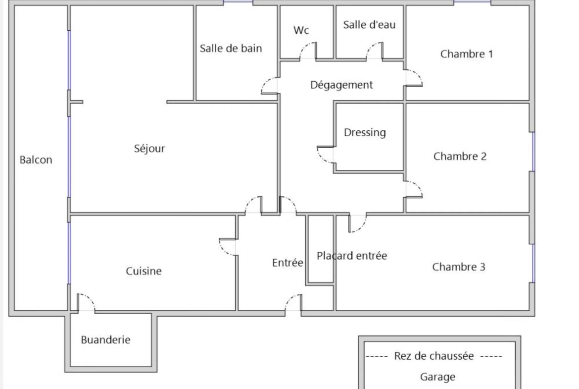 Appartement lumineux de 100m2 à Mantes-la-Ville 