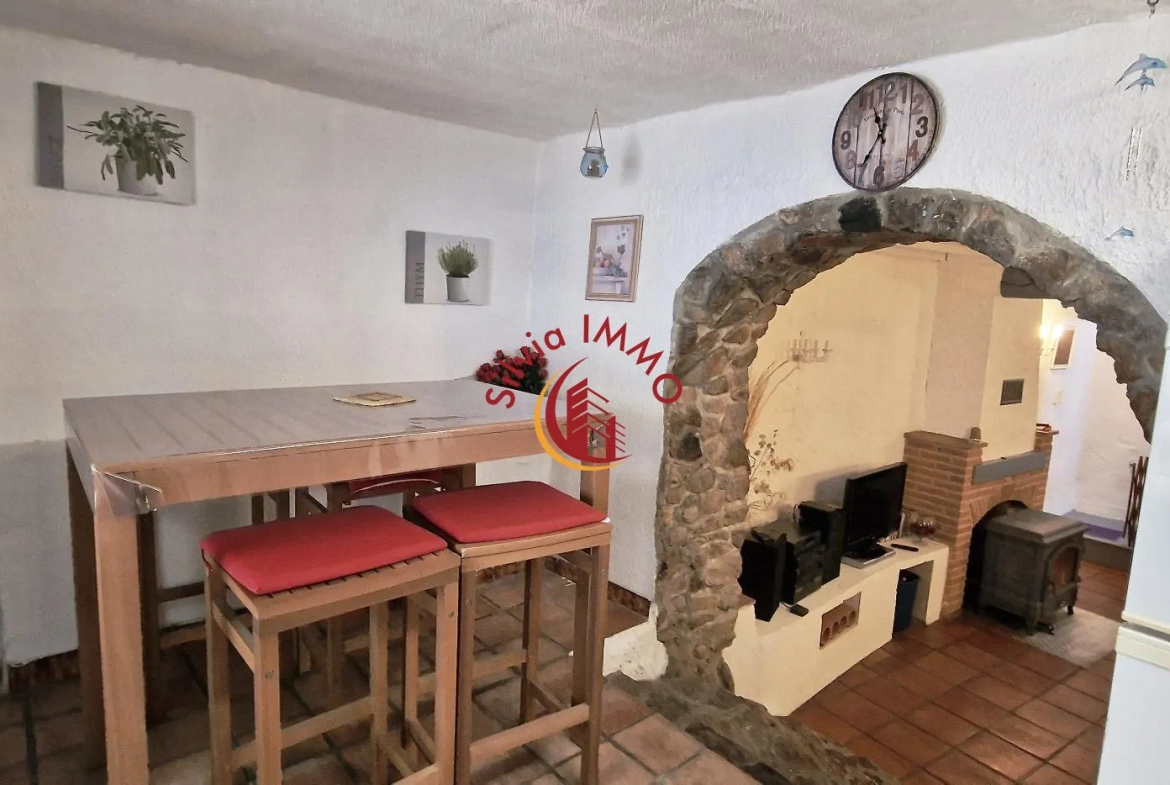 Maison de village à Paziols : 4 pièces, terrasse et vue agréable 