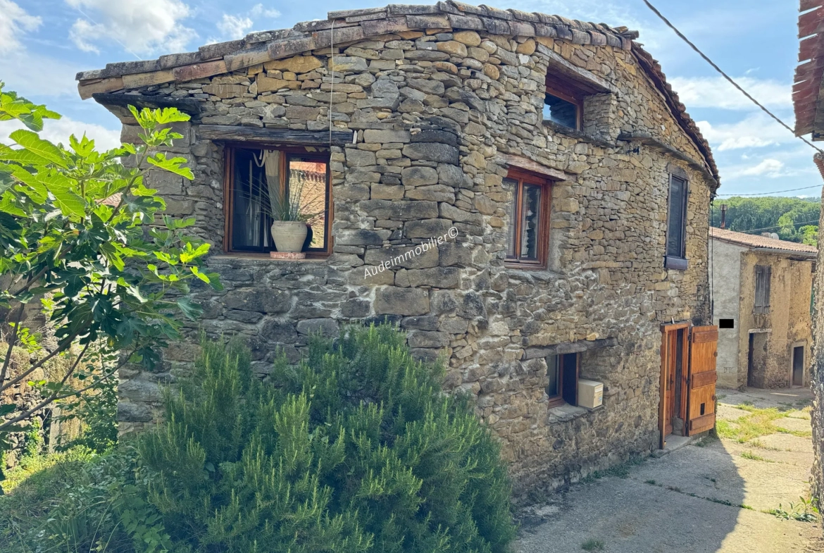 Maison de village en pierres avec jardin et terres à Limoux 