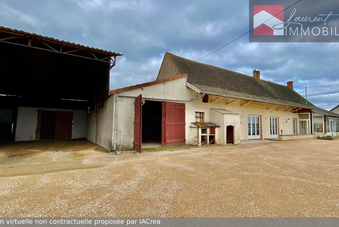 Ancienne ferme lumineuse avec 4 chambres à Simandre 