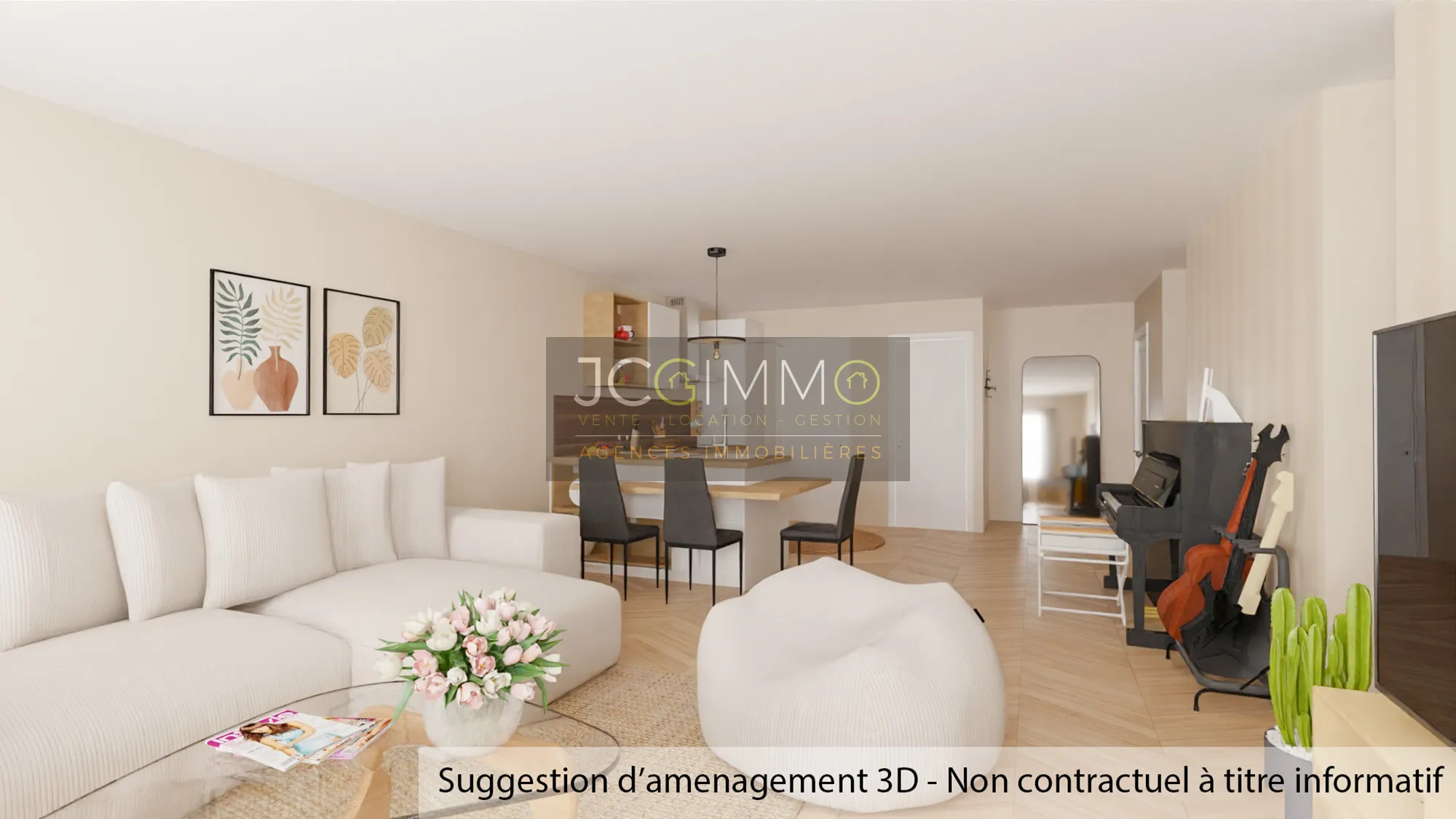 Appartement T3 de 83m² au Centre-Ville de Sollies Pont 