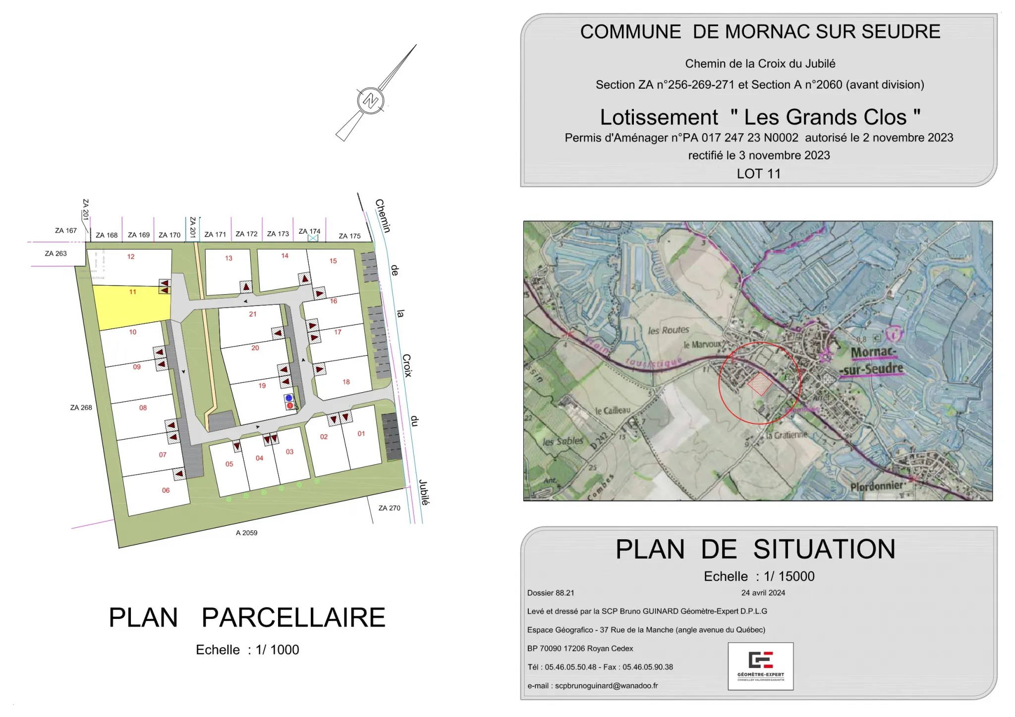 Terrain de 505m2 viabilisé - Lotissement Grand Clos, Mornac-sur-Seudre 