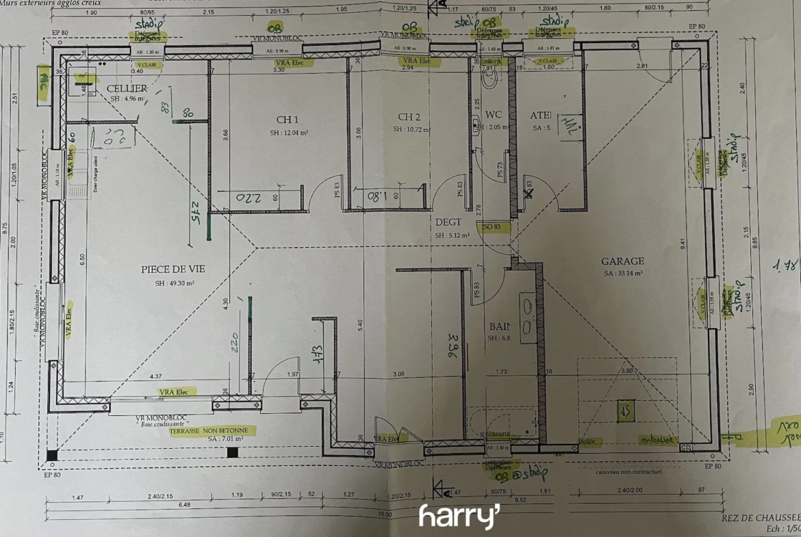 Maison de plain pied à Baume Les Dames - T4 - 91m2 - Vue dégagée 