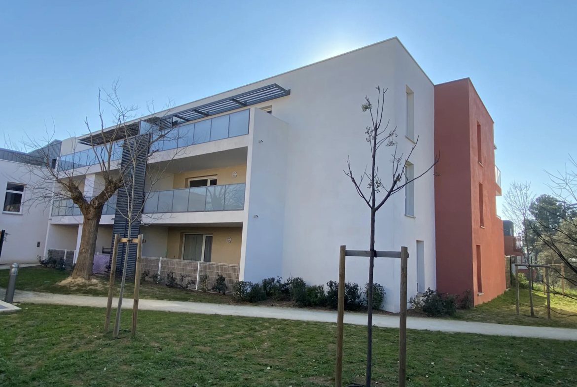 Appartement récent, T3 avec jardin et parking, à Montpellier 