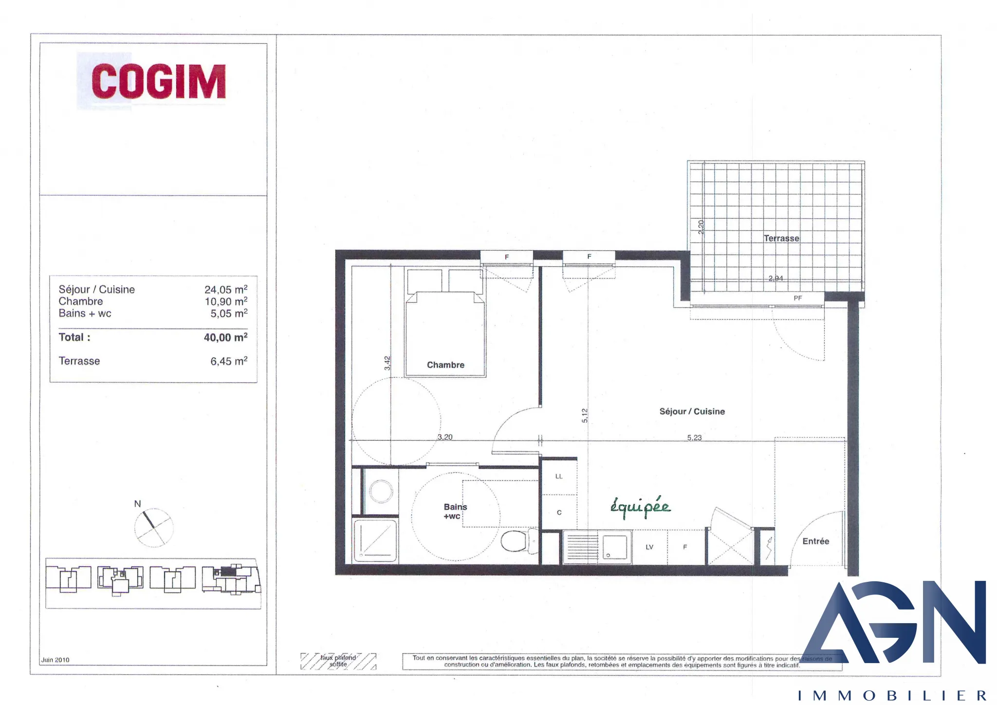 Appartement T2 40m2 avec Terrasse et Parking à Montpellier 